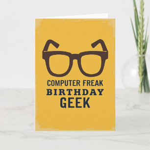 Cartão de Aniversário Óculos Geek
