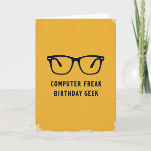 Cartão de Aniversário Óculos Geek