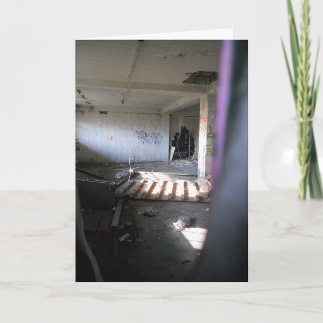 Cartão de Aniversário "Olhando para Lowertown Depo (Frente)