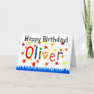 Cartão de Aniversário 'Oliver'