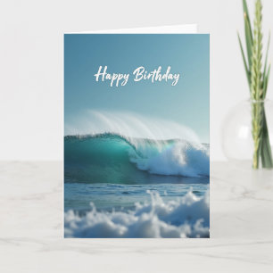 Cartão de Aniversário Onda do Oceano
