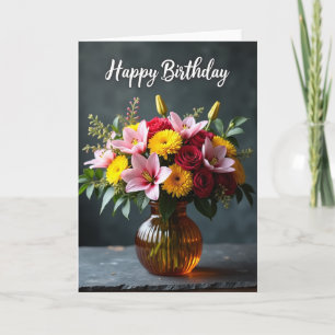 Cartão de Aniversário Opulent Bloom
