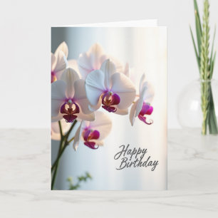Cartão de Aniversário Orquídea Graciosa