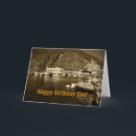 Cartão de aniversário - pai<br><div class="desc">Deseje a seu pai um o feliz aniversario com este impressão do sepia de uma cena litoral espanhola.  A mensagem foi deixada o vazio para permiti-lo de criar seus próprios.</div>