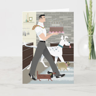 Cartão de aniversário Pai Cake