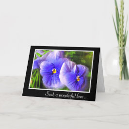 Cartão de Aniversário Pansy Roxo; Painéis Foscos