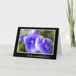 Cartão de Aniversário Pansy Roxo; Painéis Foscos