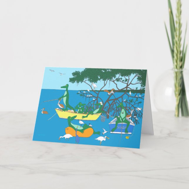 Cartão de Aniversário Pântano de Jacaré (Frente)