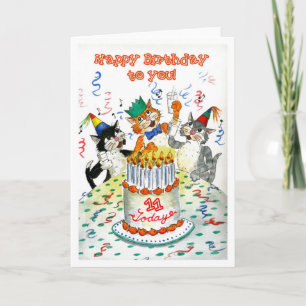 Cartão de aniversário para 11 anos