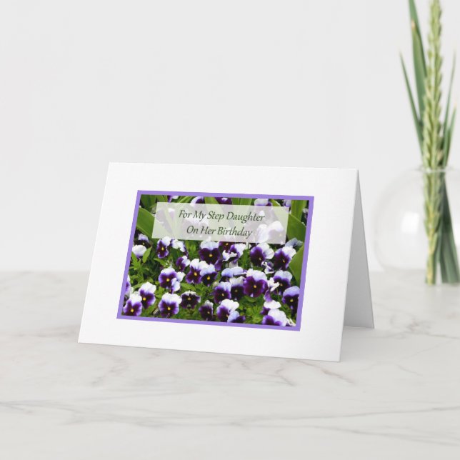 Cartão de aniversário para a filha da etapa (Frente)