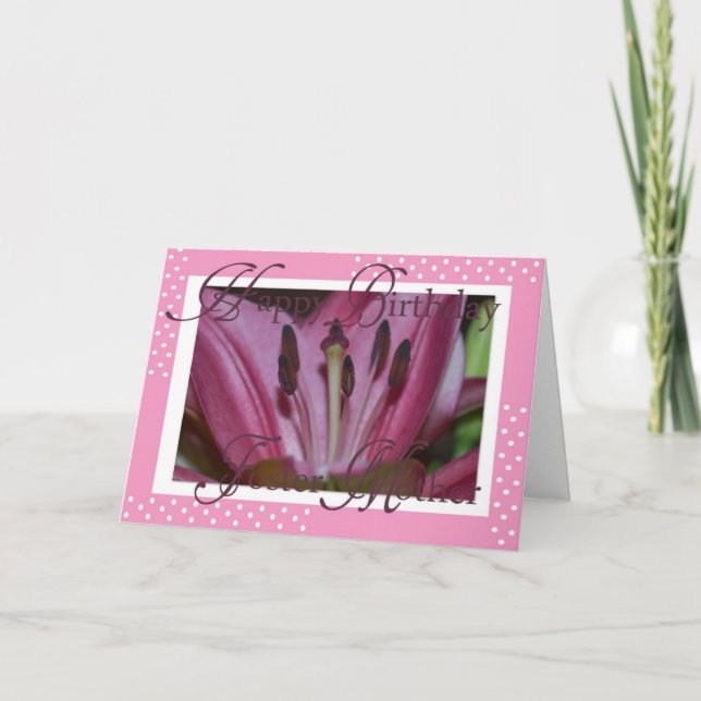 Cartão De Aniversário Para A Mãe Foster (Frente)