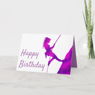 Cartão de aniversário para a rapariga do escalad