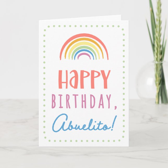 Cartão de aniversário para Abuelito (Frente)