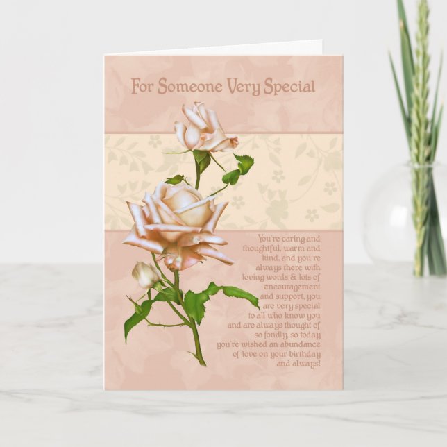 Cartão De Aniversário Para Alguém Muito Especial (Frente)