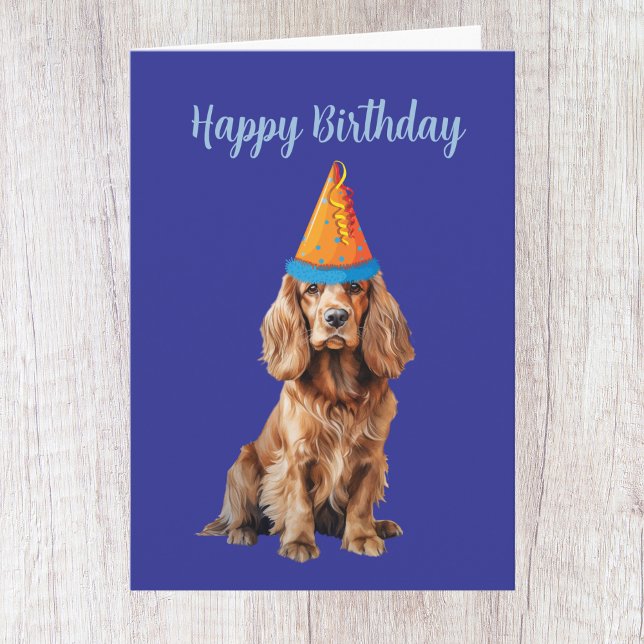 Cartão de aniversário para amante de cães Cocker S (Criador carregado)