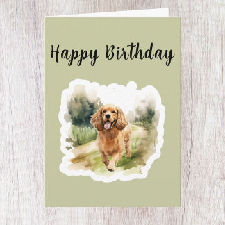 Cartão de aniversário para amante de cães Cocker S