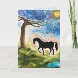 Cartão de aniversário para amantes do cavalo
