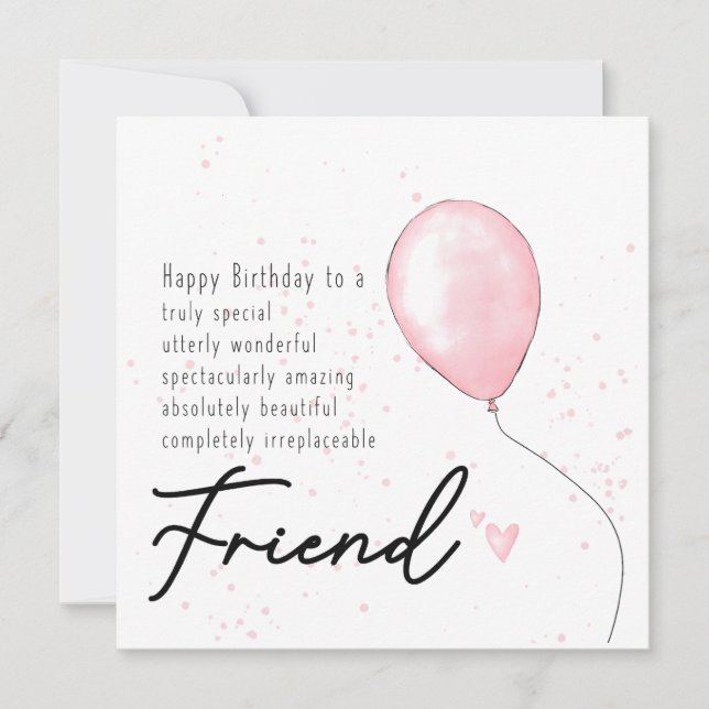 Cartão de Aniversário Para Amiga - irmã da alma (Frente)