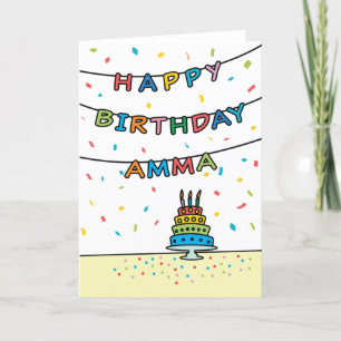 Cartão de Aniversário para Amma