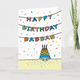 Cartão de aniversário para Babbas