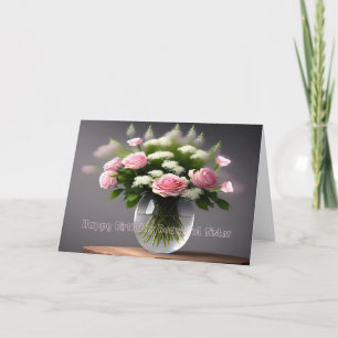 Cartão de Aniversário para Belas Rosas Irmãs em Va