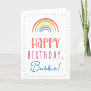 Cartão de Aniversário para Bubbie