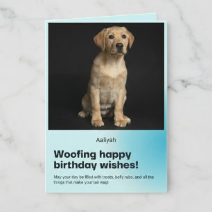 Cartão de Aniversário para Cachorrinho Labrador Am