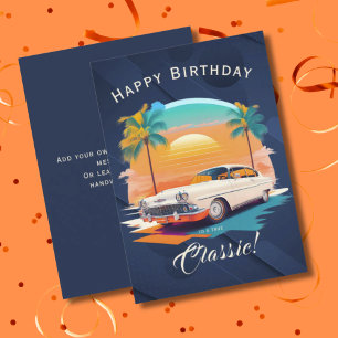 Cartão de Aniversário para Carro Clássico