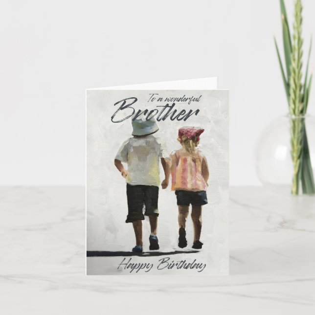 Cartão de Aniversário para Cartão Irmão Especial (Frente)