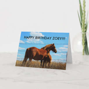 Cartão de Aniversário para Cavalos do Kansas