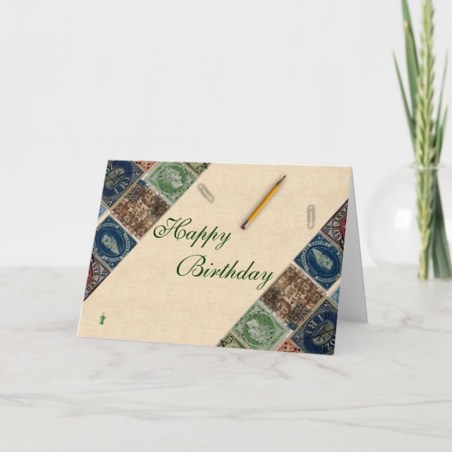 Cartão de Aniversário para Coleção de Carimbo (Frente)