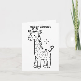 Cartão de aniversário para colorir desenho da gira