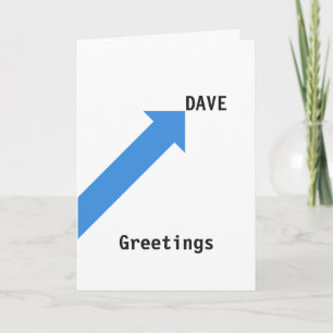 Cartão de aniversário para DAVE