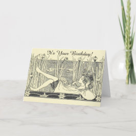 Cartão de Aniversário para Dia Preguiçoso com Ilus