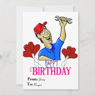Cartão de aniversário para Engenheiro