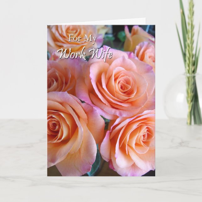 Cartão de Aniversário para Esposa de Trabalho, Esp (Frente)