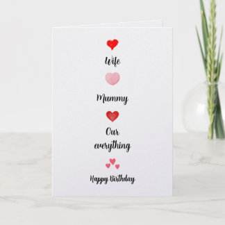 Cartão de Aniversário para Esposa e Mamãe, Nosso T