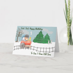 Cartão de aniversário para filho de 5 anos de idad