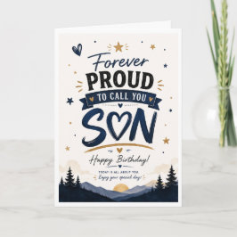 Cartão de Aniversário para Filho - Orgulhoso para