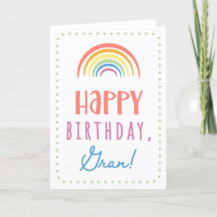 Cartão de aniversário para Gran