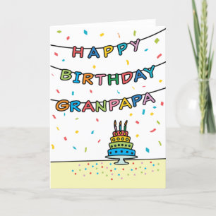 Cartão de aniversário para Granpapa