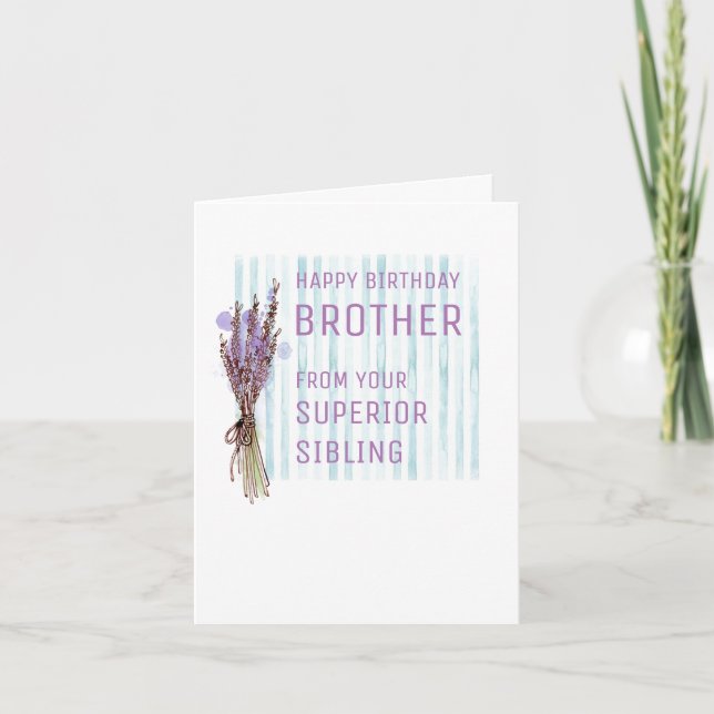 Cartão De Aniversário Para Irmão (Frente)