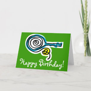 Cartão de aniversário para jogadores de tênis