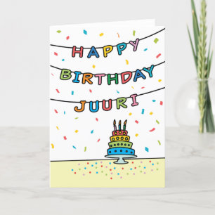 Cartão de aniversário para Juuri