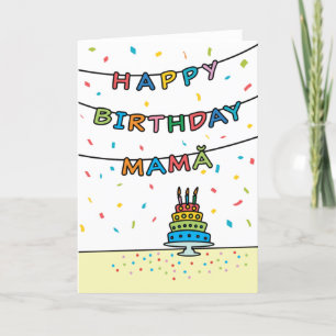 Cartão de aniversário para Mamă