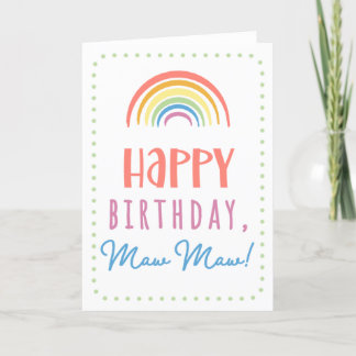 Cartão de Aniversário para Maw Maw