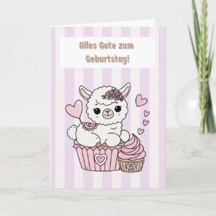 Cartão de aniversário para menina