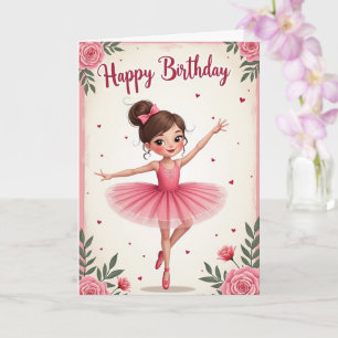 Cartão de Aniversário para Meninas Dançarinas
