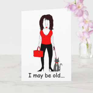 Cartão de Aniversário para Mulheres que Estão Enve
