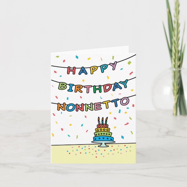 Cartão de aniversário para Nonnetto (Frente)